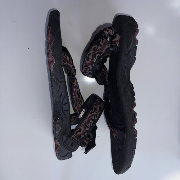 Teva Sz 10 Hiking Sandals Terradactyl Shock Pad Black & Multi Strap Adjustable - Picture 2 of 12